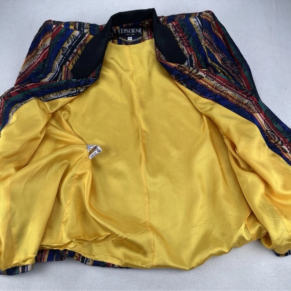 Criscione Sz L Brocade Floral Vintage Embellished Jacket Blazer Made In USA - Picture 8 of 16